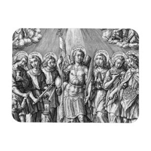 Imán Los Siete Arcángeles (M 034; Grabado)