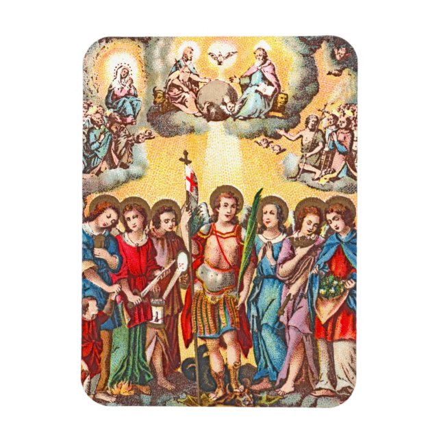 Imán Los Siete Archangels (CP 001; Cromolitografía) (Vertical)