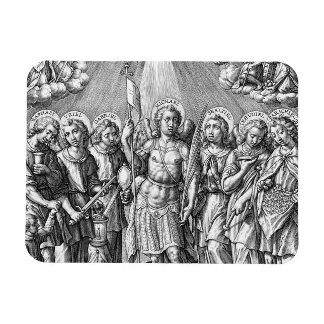 Imán Los Siete Archangels (M 034; Grabado) (Horizontal)