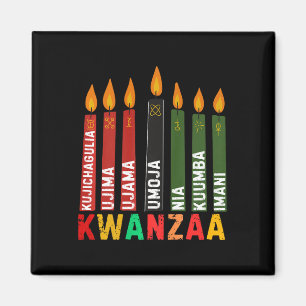 Imán Los Siete Principios De Kwanzaa Kinara Feliz Kwanz