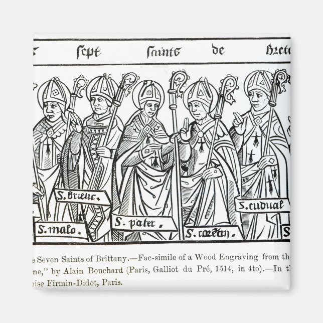 Imán Los siete santos de Bretaña (Frente)