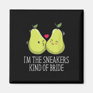 Imán Los Sneakers Una Especie De Boda De Novia Funny Wi