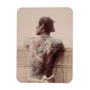 Imán Los tatuajes del novio japonés, c.1880 (foto)