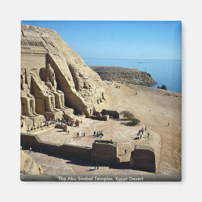 Imán Los templos de Abu Simbel, el desierto de Egipto (Frente)