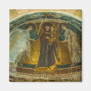 Imán Los Theotokos y el niño de Cristo con el icono de 
