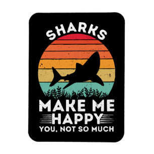 Imán Los tiburones me hacen feliz a ti no tanto