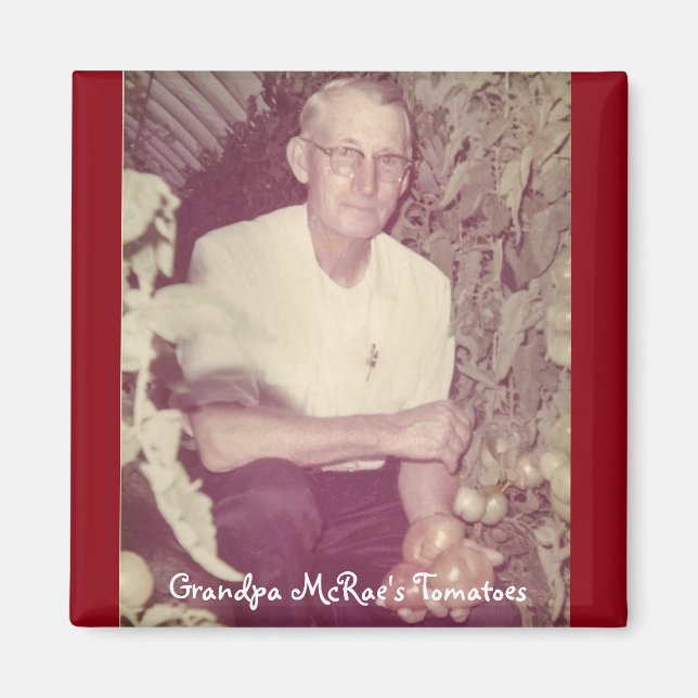 Imán Los tomates del abuelo McRae (Frente)