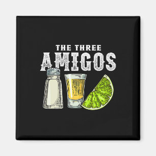 Imán Los tres amigos de la sal de lima Tequila Funny Ci