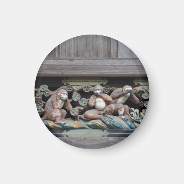 Imán los tres monos de Nikko - Three wise monkeys (Frente)