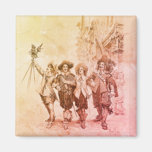 Imán Los tres mosqueteros de Alexandre Dumas (Frente)