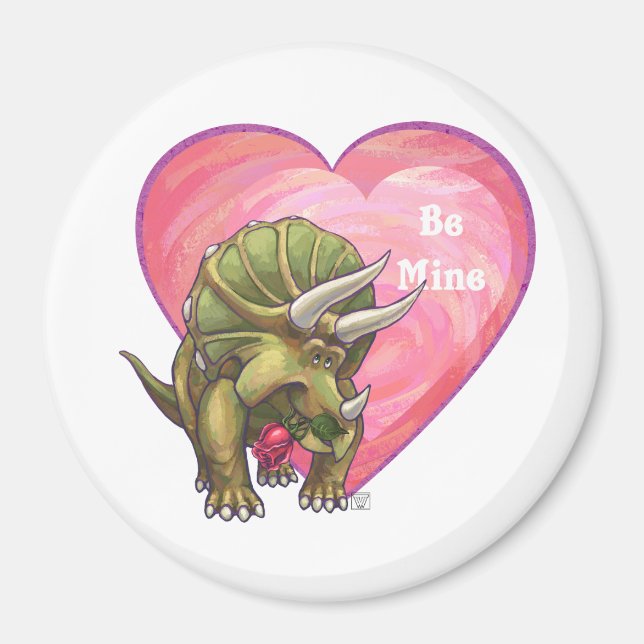 Imán Los triceratops románticos son míos (Frente)