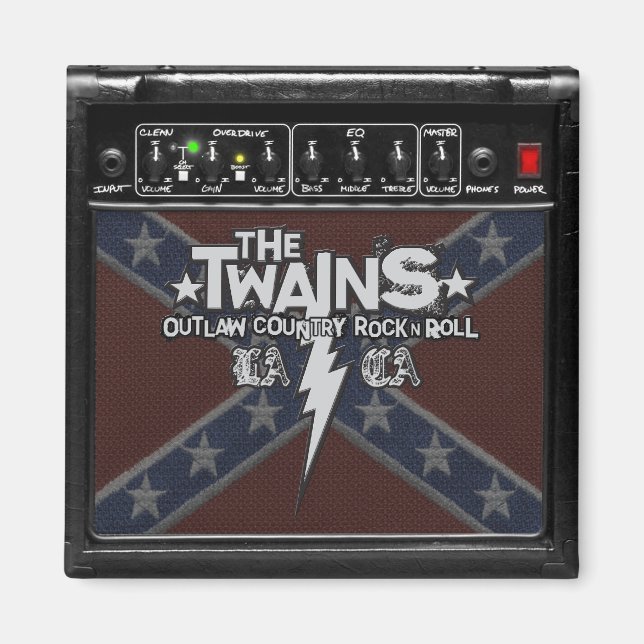 Imán ¡Los TWAINS Dixie Amp Magnet! (Frente)