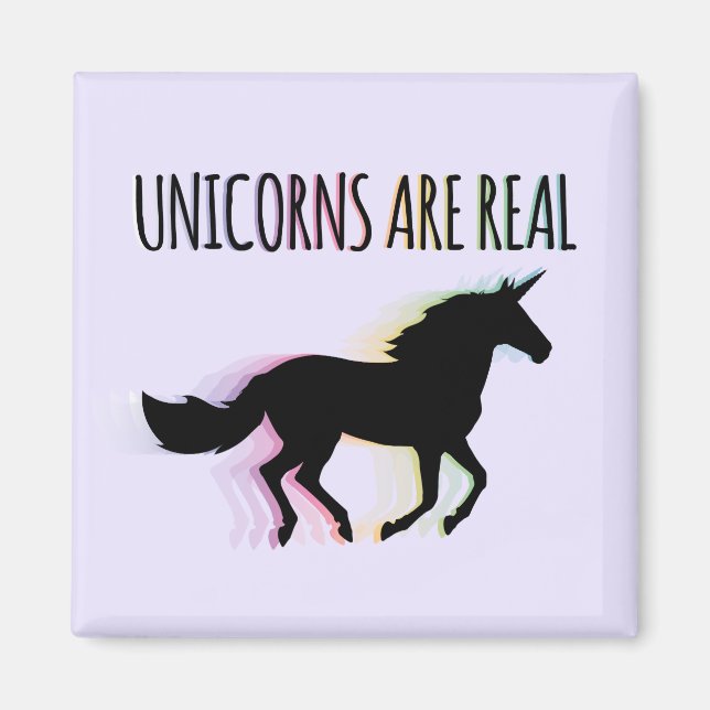 Imán Los unicornios son reales (Frente)