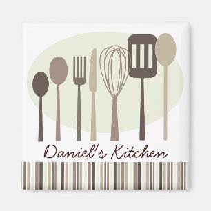 Imán Los utensilios de cocinar de la cocina retra