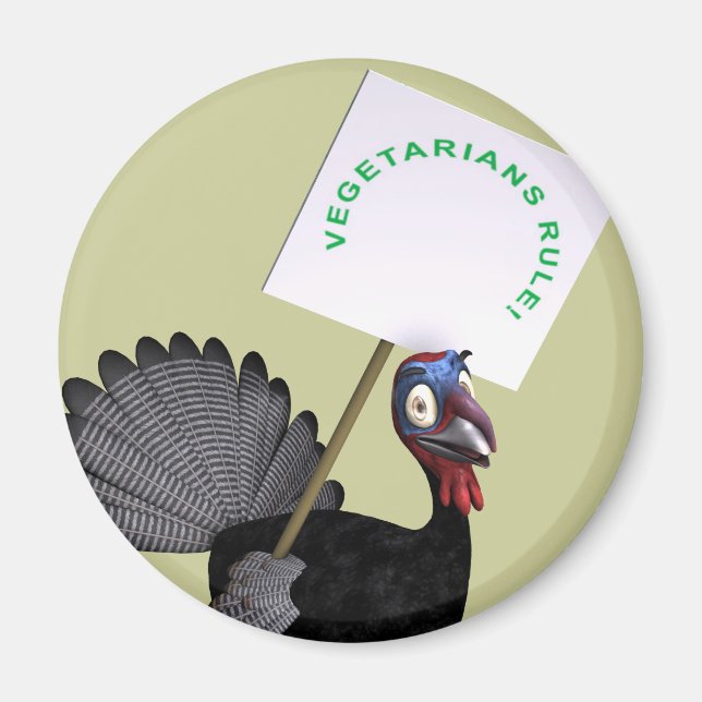 Imán ¡Los vegetarianos gobiernan! (Frente)