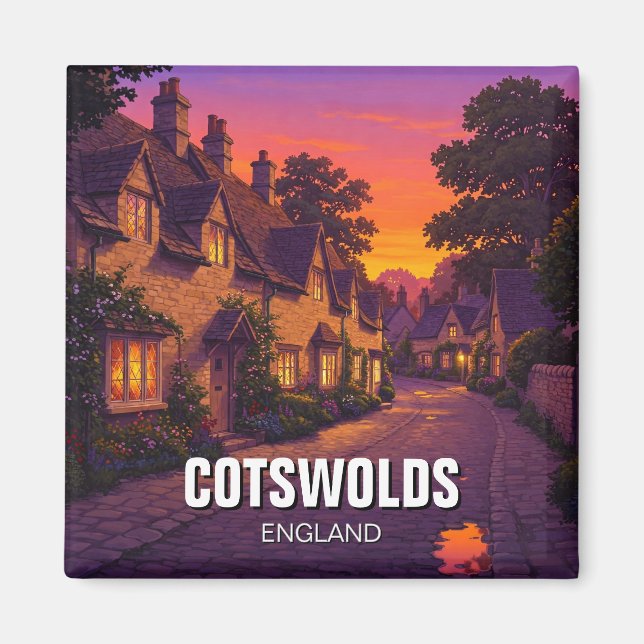 Imán Los viajes en Inglaterra de Cotswolds (Frente)