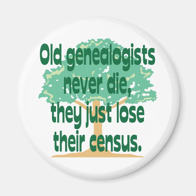 Imán Los viejos genealogistas nunca mueren (Frente)