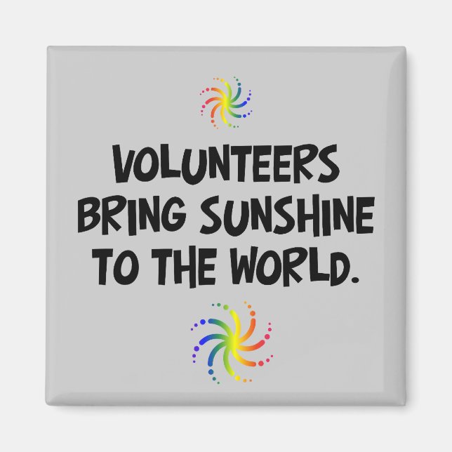 Imán Los voluntarios traen sol al mundo (Frente)