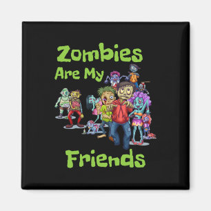 Imán Los zombies son mis amigos Halloween