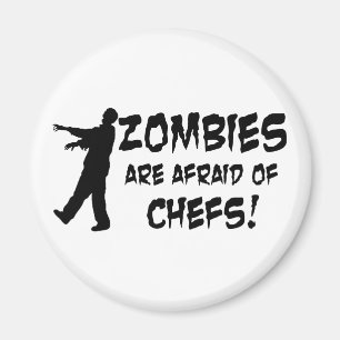 Imán Los zombis tienen miedo de cocineros