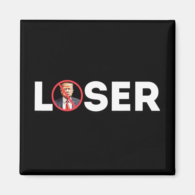Imán Loser Funny Anti-trump 2024 Loser Not Again Kamala (Frente)