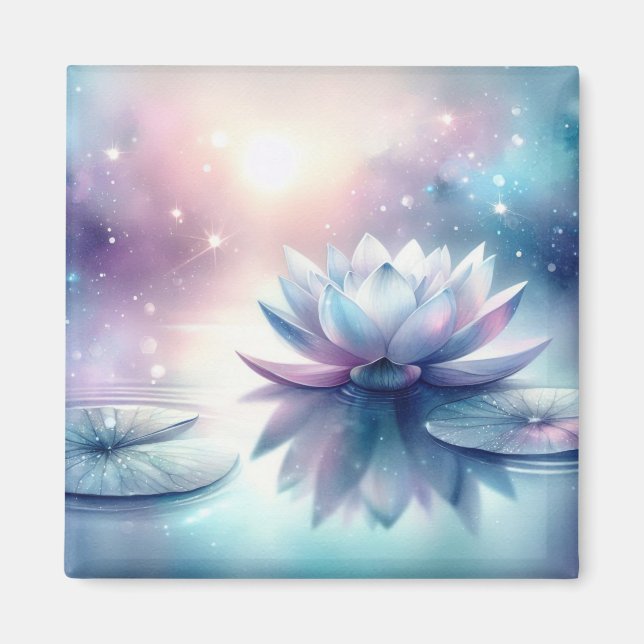 Imán Loto Celestial Flor de Loto Agua Flor Espiritual C (Frente)