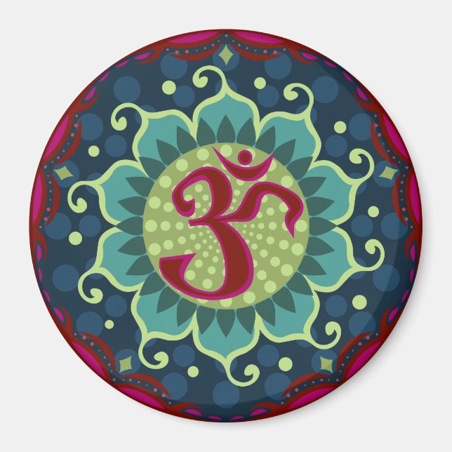 Imán Lotus Aum - OM (Frente)