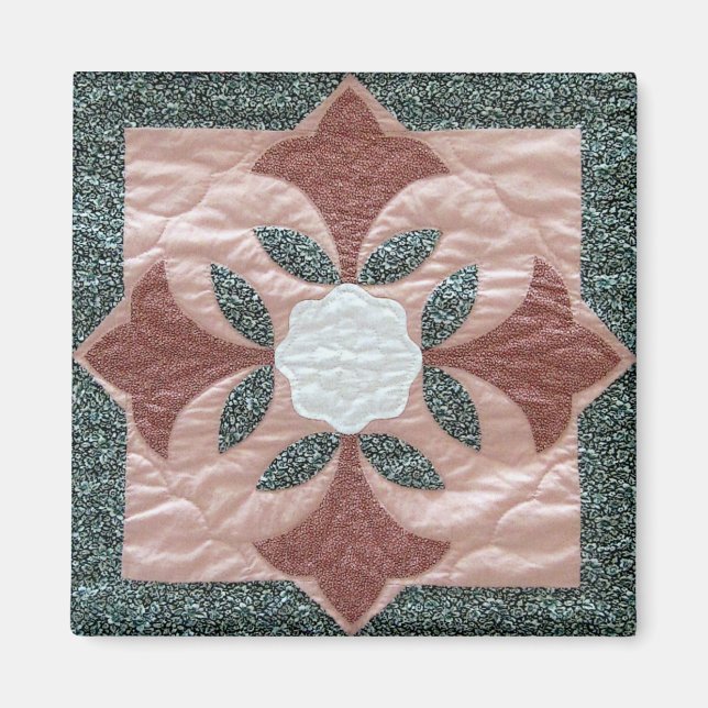 Imán Lotus Blossom Quilt (Frente)