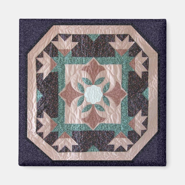 Imán Lotus Blossom Quilt (Frente)