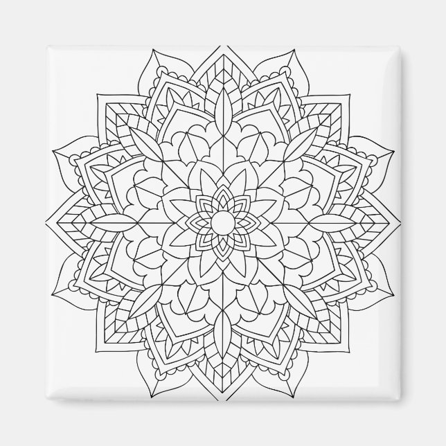 Imán Lotus Flower Mandala (Frente)