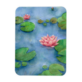 Imán Lotus flower watercolor