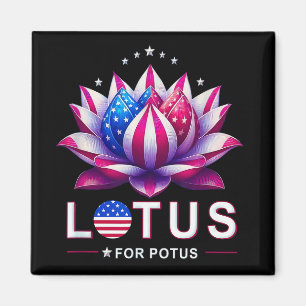 Imán Lotus para Potus Kamala Harris Trendy Lotus Potus