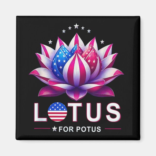 Imán Lotus para Potus Kamala Harris Trendy Lotus Potus (Frente)