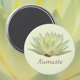 Imán Lotus Waterlily Yellow Green Floral Namaste