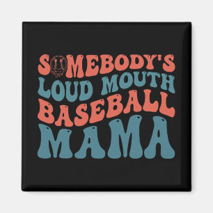 Imán Loudmouth Baseball Mama