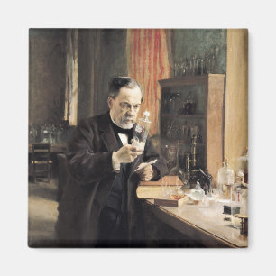 Imán Louis Pasteur en su laboratorio, 1885