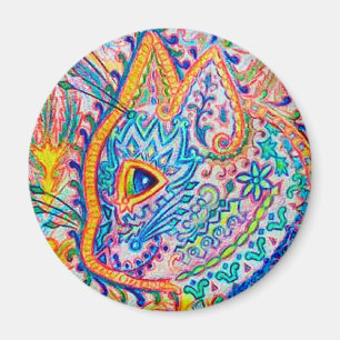 Imán Louis Wain cat Magnet