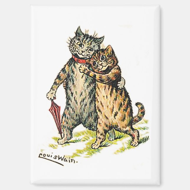 Imán Louis Wain, Pareja de Gatos (Anverso)