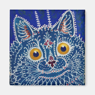 Imán Louis Wain Psychedelic Blue Cat