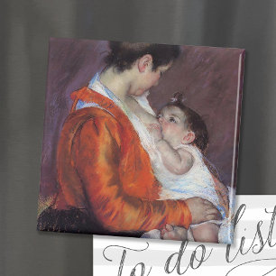 Imán Louise Enfermería a su hijo   Mary Cassatt
