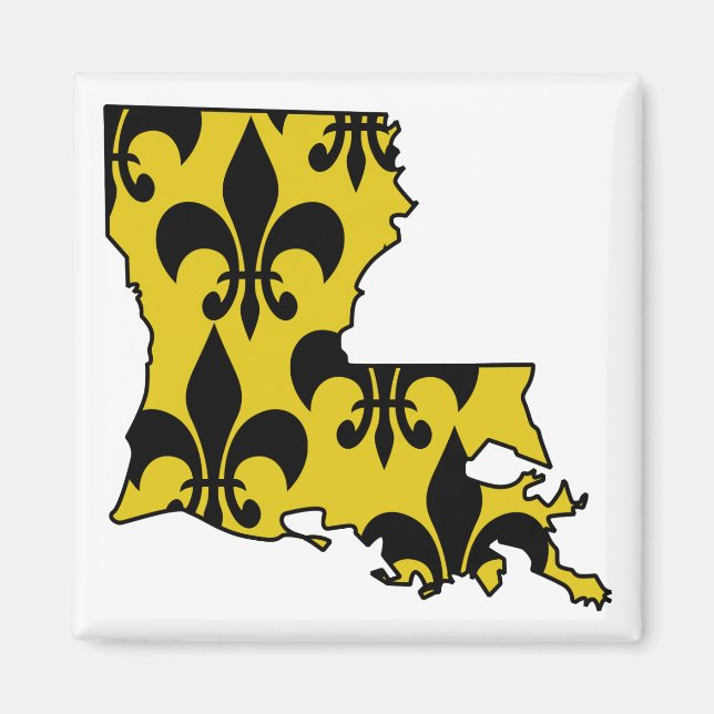 Imán Louisiana Fleur de Lis (Frente)