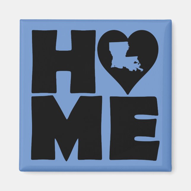 Imán Louisiana Hogar Heart State Fridge Magnet (Frente)