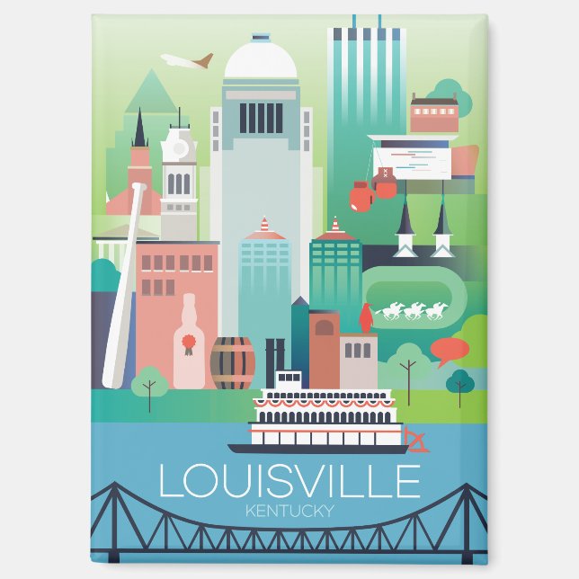 Imán Louisville, Kentucky Refrigerator Magnet (Anverso)