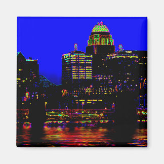 Imán Louisville Neon Skyline Magnet