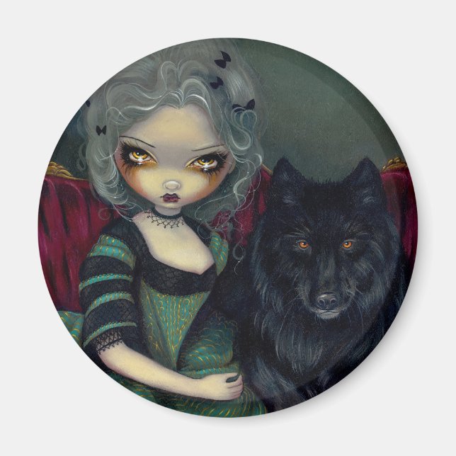 Imán "Loup-Garou: Noir" Magnet (Frente)