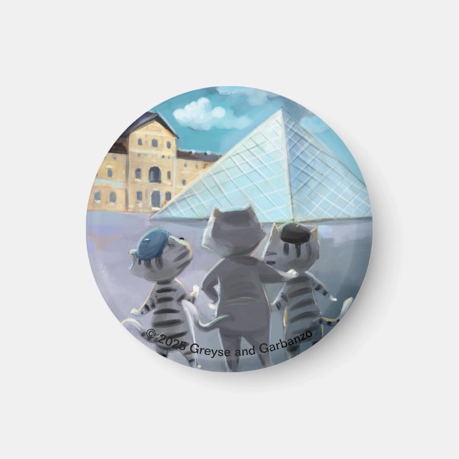 Imán Louvre Circle Magnet (Diversos tamaños) (Frente)