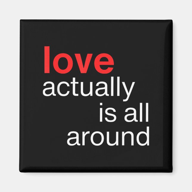 Imán Love Actually Is All Around Funny Quote Family Mat (Frente)