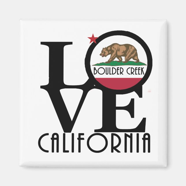 Imán LOVE Boulder Creek California (Frente)