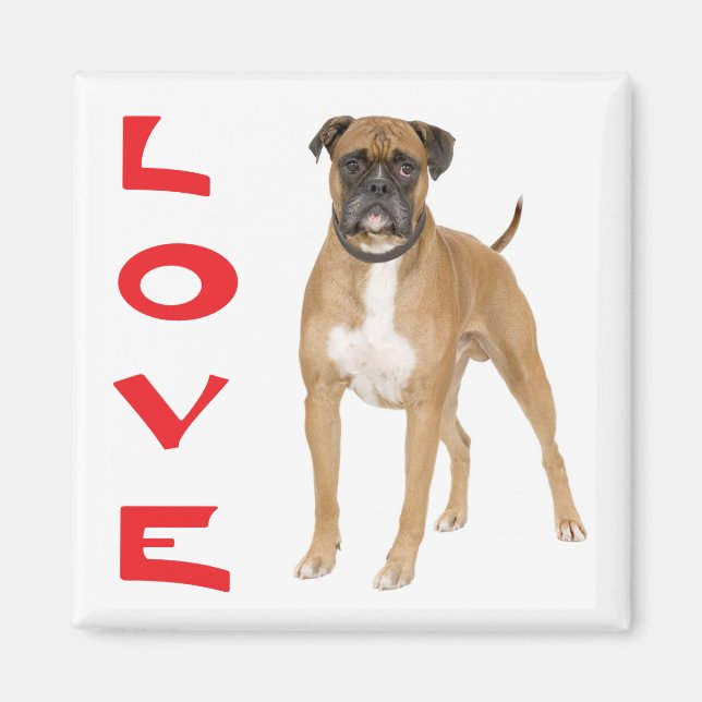 Imán Love Boxer Puppy Dog Fridge Magnet (Frente)