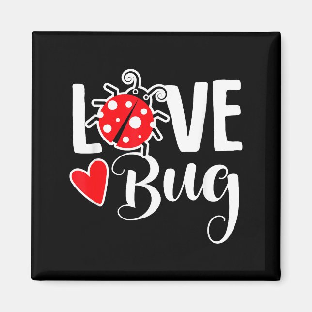 Imán Love Bug Cute Valentine's Day Party Ladybug  (Frente)